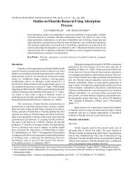 Studies on Fluoride Removal Using Adsorption Process - National ...