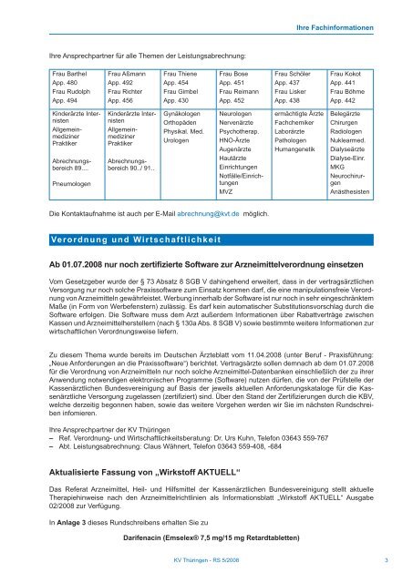 Inhalt879 KB - Kassenärztliche Vereinigung Thüringen