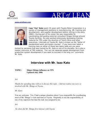 Kato_interview_on_Sh.. - Art of Lean