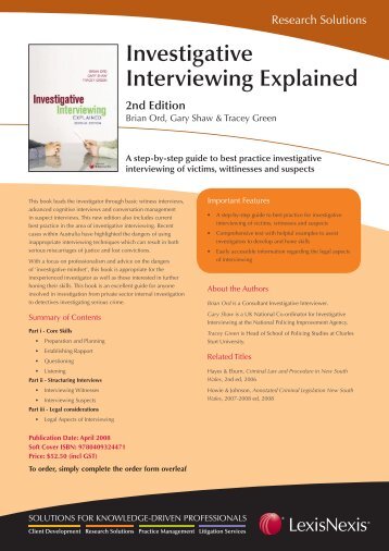 Investigativeinterviewing Magazines