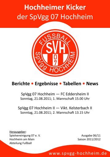 Hochheimer Kicker 06/2011 - Spielvereinigung 07 Hochheim