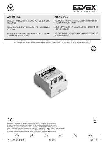 s6i_69r_hl0:Frontespizio 1.qxd - Elvox.com