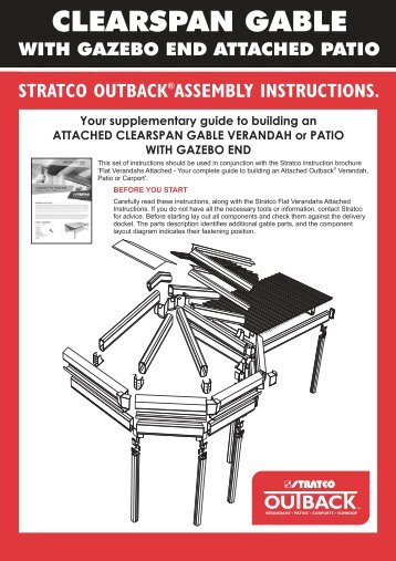 OB Clearspan Gable Gazebo End... - Stratco