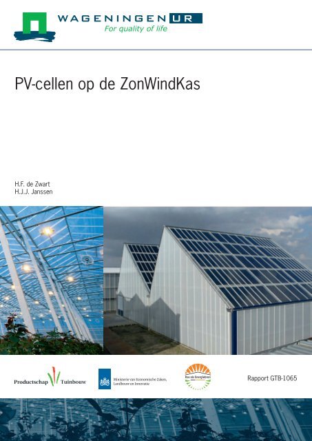 PV-cellen op de ZonWindKas - Energiek2020