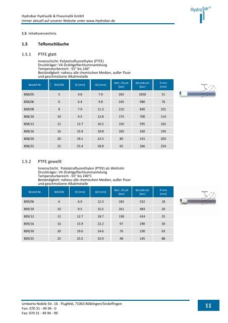 Hydraulikschlauch Katalog - Hydrobar Hydraulik & Pneumatik GmbH