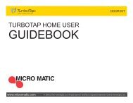 turbotap home user guidebook - Micro Matic USA