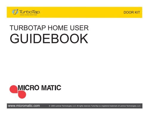 turbotap home user guidebook - Micro Matic USA