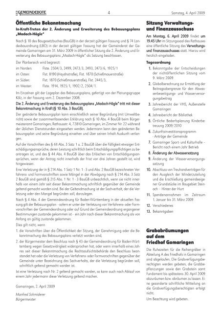 Gomaringen 04.04.09.pdf - Gomaringer Verlag