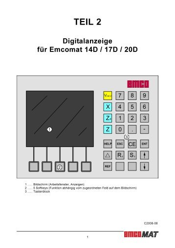 Digitalanzeige für Emcomat 14D / 17D / 20D