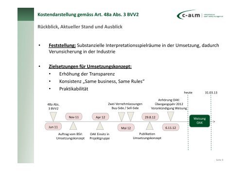 Kostentransparenz und Kosteneffizienz in der 2. SÃ¤ule - c-alm