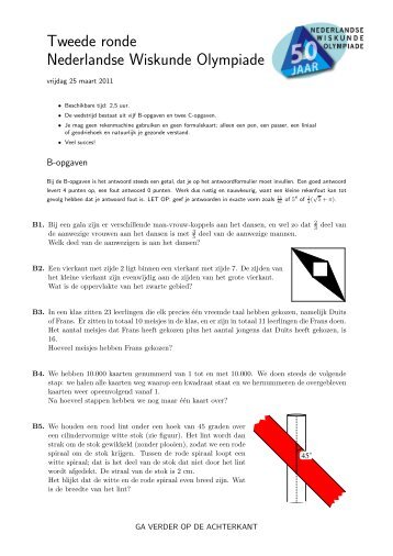 Opgaven - Nederlandse Wiskunde Olympiade