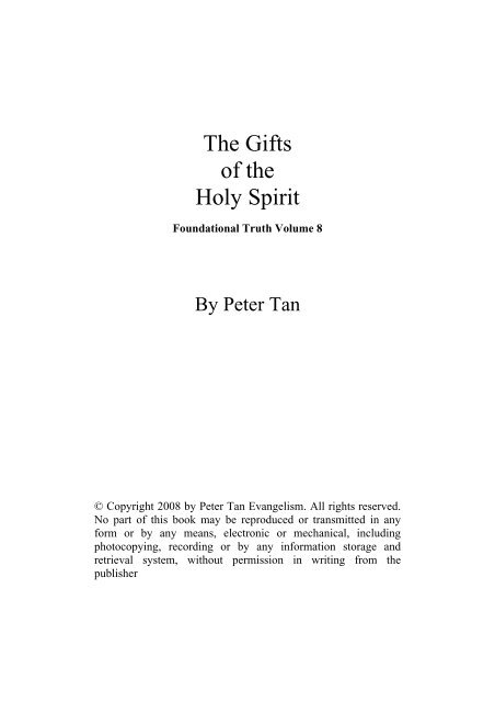 The Gifts Of The Holy Spirit