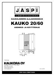 JÃƒÂ¤spi Kauko 20/60 O2, S2, O3 kÃƒÂ¤yttÃƒÂ¶ohje RST-PUTKET - Kaukora