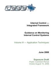 Guidance on Monitoring Internal Control Systems