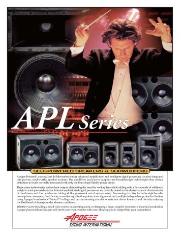 APL Series Brochure - Apogee Sound