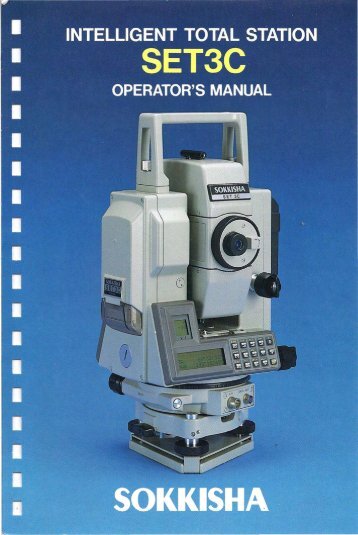 OperatorÂ´s Manual Sokkisha SET3C - Glm-laser.com