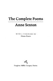 The Complete Poems Anne Sexton - Cinosargo