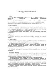 CONTRACT - CADRU DE INCHIRIERE Nr………./…………. Părţile ...