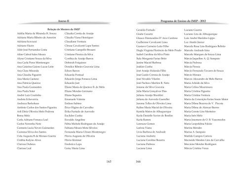 Programa de Ensino - 2012