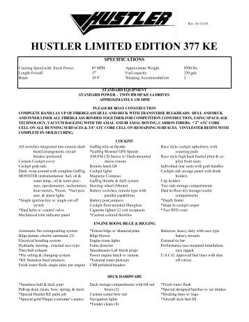 hustler limited edition 377 ke - Funboats