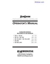 OPERATOR'S MANUAL - OkSolar.com