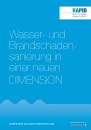 Imagebroschüre: WASSER - RAPID Wasserschadensanierung GmbH