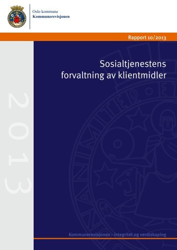 Sosialtjenestens forvaltning av klientmidler - Kommunerevisjonen