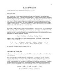 BLEACH ANALYSIS - University of Idaho