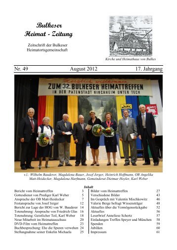 Heimatzeitung Nr. 49 (Ausgabe August 2012)