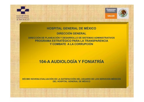 Décima Novena Evaluación 2012 - Hospital General de México