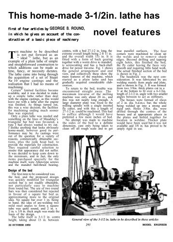 This home-made 3-1/2in. lathe has novel features I - CountryPlans ...