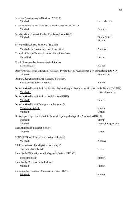 jahresbericht 2012 - Biologische Psychiatrie - Medizinische ...