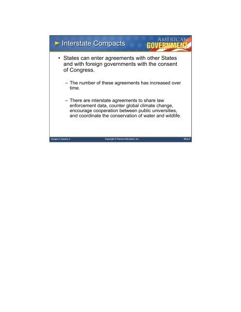 Chapter 4: Federalism Section 3