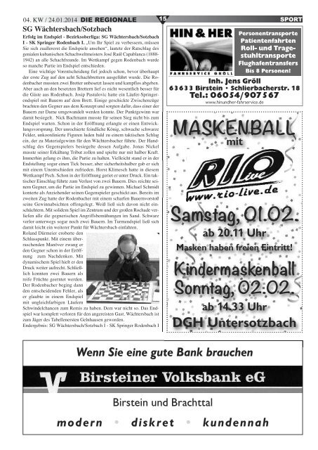 Freitag, 24.01.2014 Samstag, 25.01.2014 ... - DIE REGIONALE