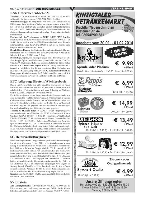 Freitag, 24.01.2014 Samstag, 25.01.2014 ... - DIE REGIONALE