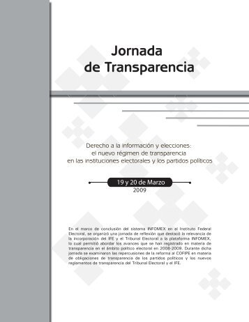 Jornada de Transparencia, Derecho a la información y elecciones