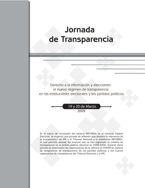 Jornada de Transparencia, Derecho a la información y elecciones