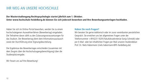 RecHtSpSycHologie, M.Sc. - SRH Hochschule Heidelberg