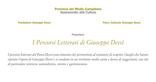View I Percorsi Letterari di G. DessÃ¬ in pdf format - Provincia del ...