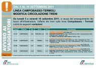 DAL 5 AL 16 SETTEMBRE 2011 LINEA CAMPOBASSO ... - Trenitalia