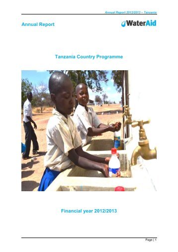 Tanzania CP Annual Report - WaterAid