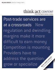 Post-trade services are at a crossroads | new regu ... - Roland Berger