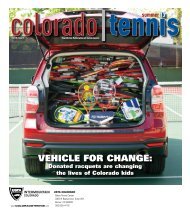 vehicle for change: - the Colorado Tennis Association