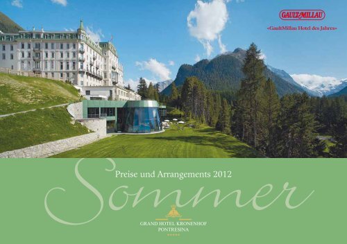 Preise und Arrangements 2012 - Grand Hotel Kronenhof