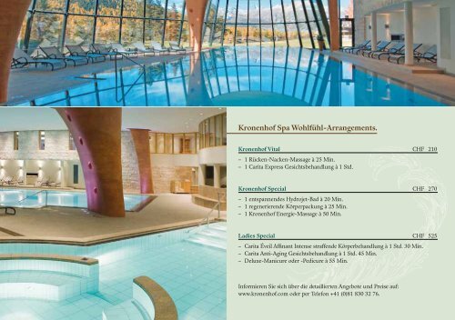 Preise und Arrangements 2012 - Grand Hotel Kronenhof