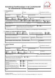 Anmeldung Familienzulagen in der Landwirtschaft für ... - SVA-BL