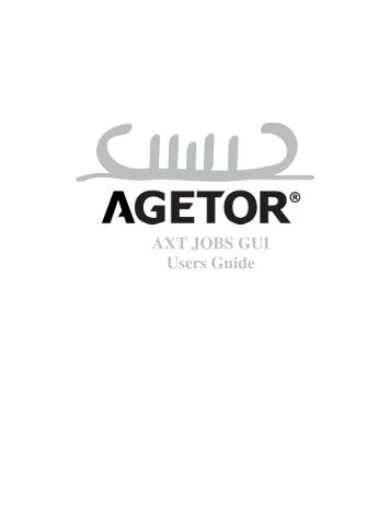 AXT JOBS GUI Users Guide - AGETOR Wiki