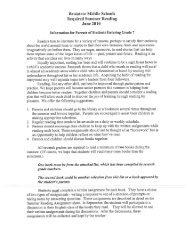 GRADE 3 MATH REFERENCE SHEET - Braintree Public Schools
