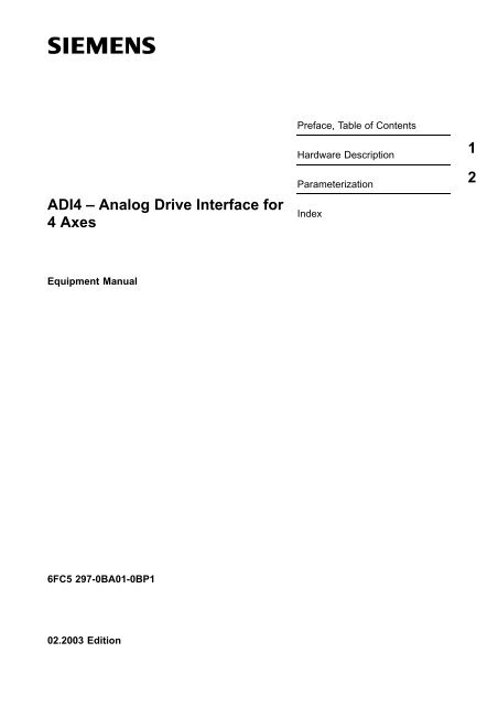 ADI4 Manual Release 02/2003