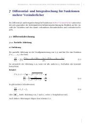 Differenzial- und Integralrechnung mit mehreren Variablen